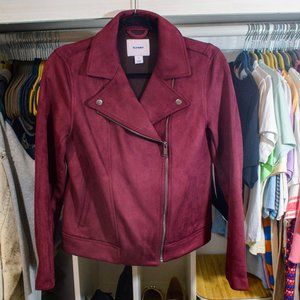Burgundy Suede Jacket from Old Navy (Small)